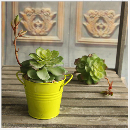 Customization Double-Eared Wrought Iron Desktop Mini iron Bucket Promotional Products