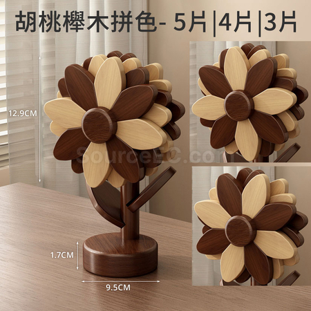 Customization Sunflower Wooden Heat-Resistant Mat Promotional Products