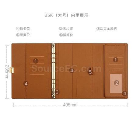 Customization Three-Fold Loose-Leaf Detachable Notebook Promotional Products