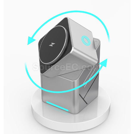 Customization Rubik's Cube Rotating 3-in-1 Wireless Charging Promotional Products