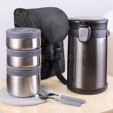 Customization Lock & Lock Large Capacity Stainless Steel Insulated Multi-Layer Lunch Box Promotional Products