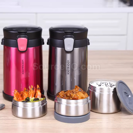 Customization Lock & Lock Large Capacity Stainless Steel Insulated Multi-Layer Lunch Box Promotional Products