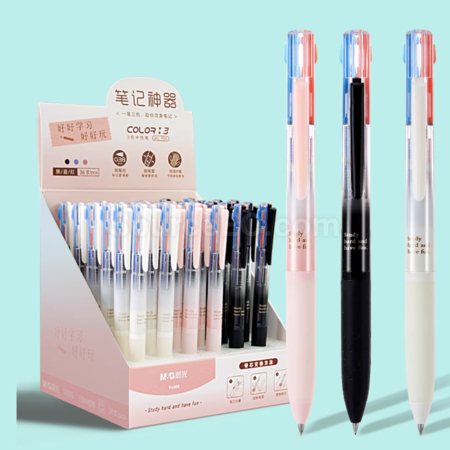 Customization Multifunctional Three-Color Push-Button Pen Promotional Products