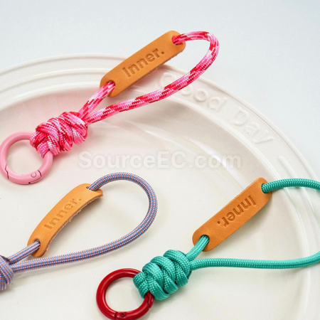 Customization Cowhide Lanyard Key Chain Promotional Products