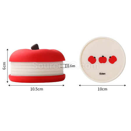 Customization Silicone Apple Insulated Coasters Promotional Products