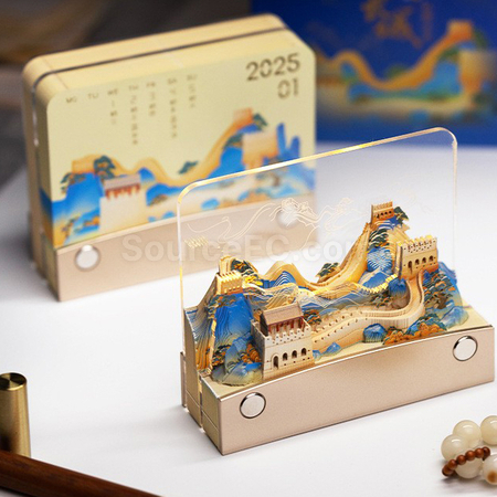 Customization Customizable Hand-Torn Calendar Paper Carved Lamp Promotional Products