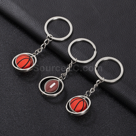 Customization Rotating ball-shaped metal keychain Promotional Products