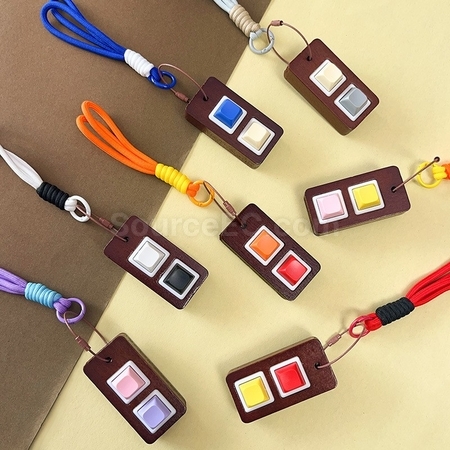 Customization Wooden Pressure Relief Key Pendant Promotional Products