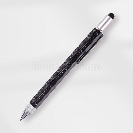 Customization Multifunctional touch head screwdriver ruler 6-in-1 ballpoint pen Promotional Products