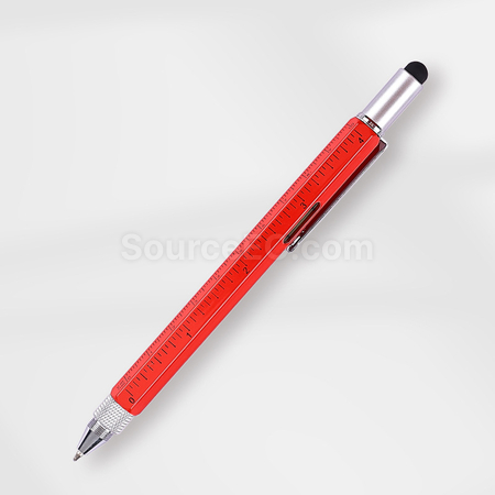 Customization Multifunctional touch head screwdriver ruler 6-in-1 ballpoint pen Promotional Products