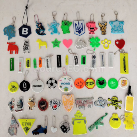 Customization Reflective PVC keychain pendant Promotional Products
