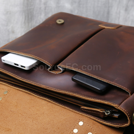 Customization Retro Genuine Leather Briefcase Promotional Products