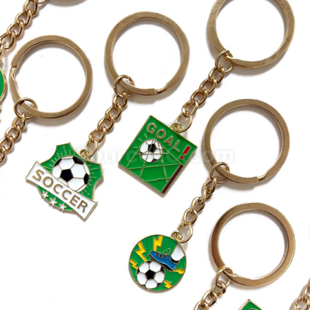 Customization World Cup football peripheral souvenir metal keychain pendant Promotional Products