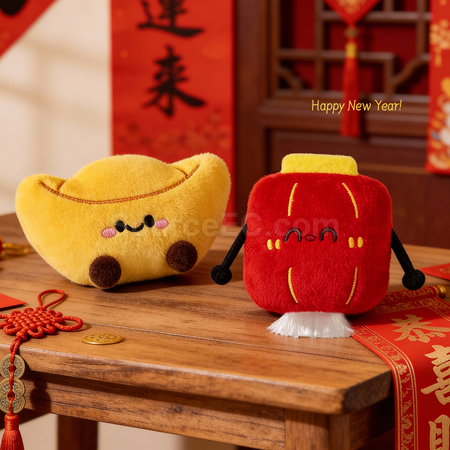 Customization Lucky Yuanbao Plush Refrigerator Magnet Promotional Products