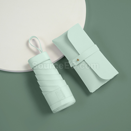 Customization Pocket Leather Bag Ultralight Umbrella Promotional Products