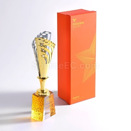 Customization Cutout Crystal Metal Trophy Promotional Products