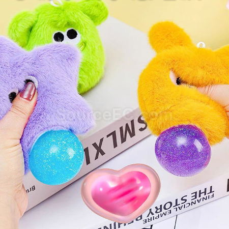 Customization Plush Little Monster Stress-Relief Bubble Spitting Vent Ball Promotional Products
