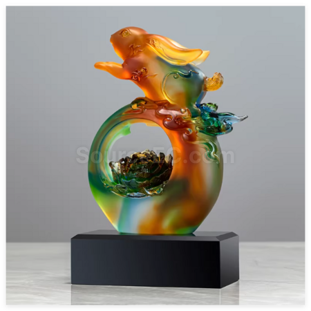 Customization Creative Ancient Glass Jade Rabbit Award Promotional Products