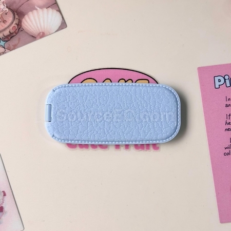 Customization Faux leather pattern phone holder folding mirror Promotional Products