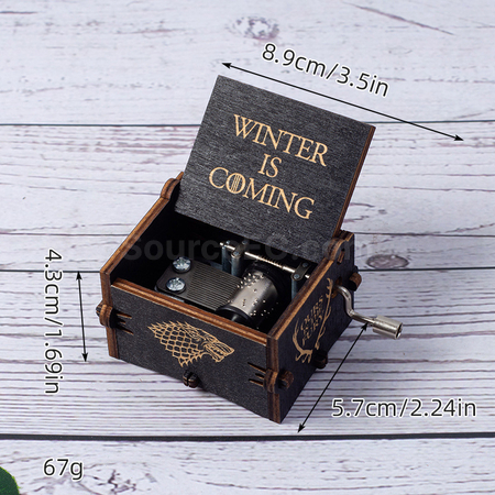 Customization Wooden hand-cranked music box Promotional Products