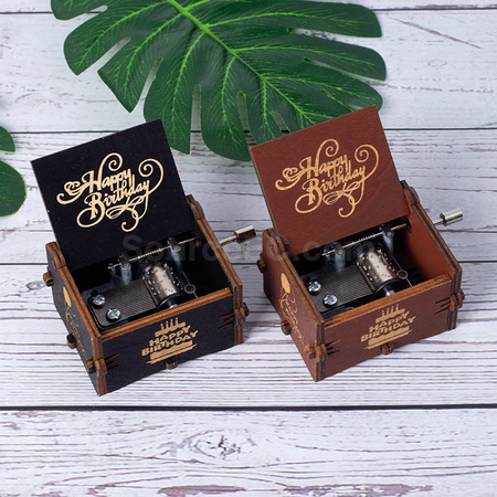 Customization Wooden hand-cranked music box Promotional Products