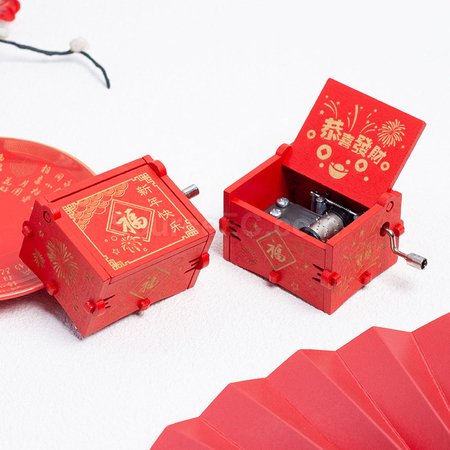 Customization Wooden hand-cranked music box Promotional Products
