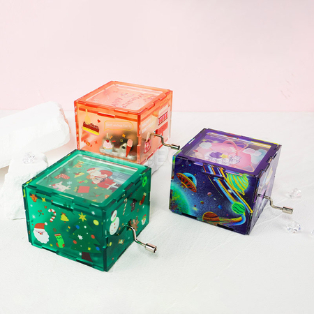Customization Acrylic Hand-cranked Music Box Promotional Products