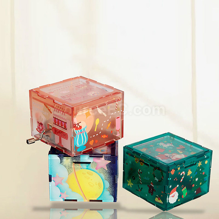 Customization Acrylic Hand-cranked Music Box Promotional Products
