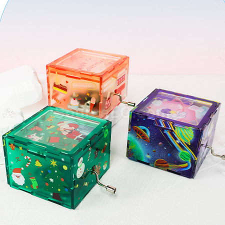 Customization Acrylic Hand-cranked Music Box Promotional Products