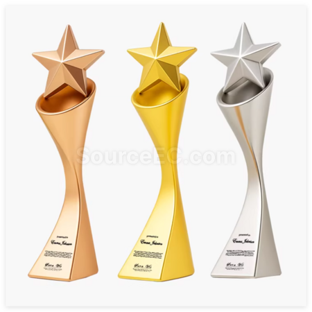 Customization Metal Star Trophy Promotional Products