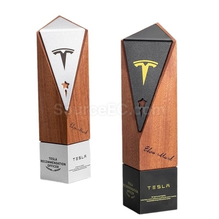 Customization Folded Edge Solid Wood Trophy Promotional Products