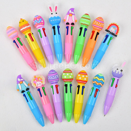 Customization Easter Cartoon Four-Color Pens Promotional Products