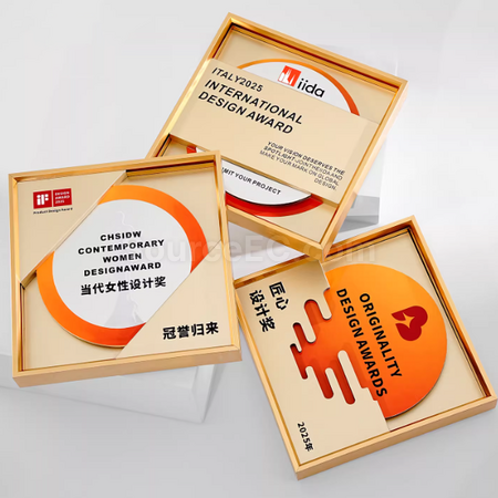 Customization Environmental Protection Bamboo Fiber Metal Medal Promotional Products