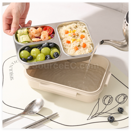 Customization 304 Stainless Steel Compartmentalized Lunch Box Promotional Products