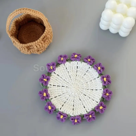 Customization Woven flower cup mat Promotional Products