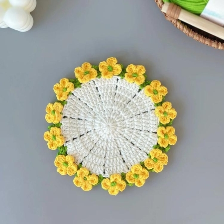 Customization Woven flower cup mat Promotional Products