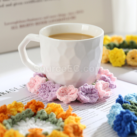 Customization Woven flower cup mat Promotional Products