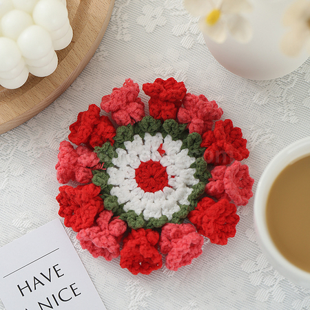 Customization Woven flower cup mat Promotional Products