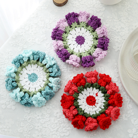 Customization Woven flower cup mat Promotional Products