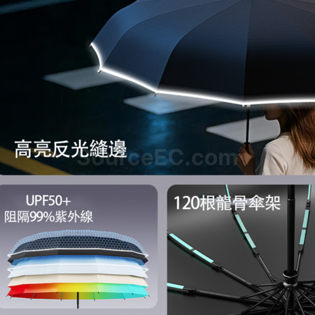 Customization Fully Automatic Extra-Large And Thickened 120-Rib Thick Binding Umbrella Promotional Products