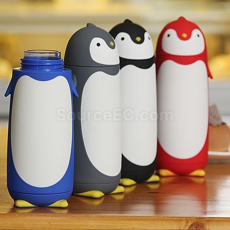 Customization Cute Penguin Glass Cup Promotional Products