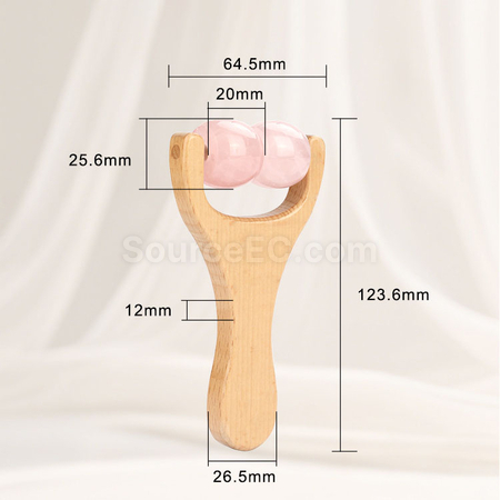 Customization Rose Quartz Jade Roller Massager Promotional Products