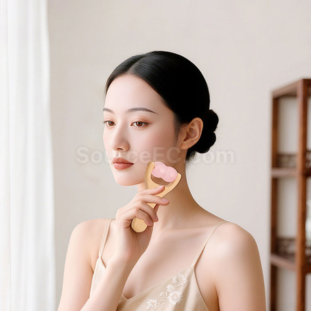 Customization Rose Quartz Jade Roller Massager Promotional Products