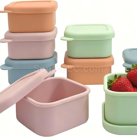 Customization Thickened microwaveable silicone lunch box Promotional Products