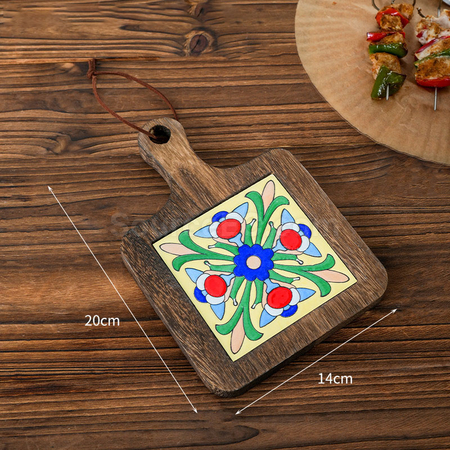 Customization Ceramic solid wood cup Coaster Promotional Products
