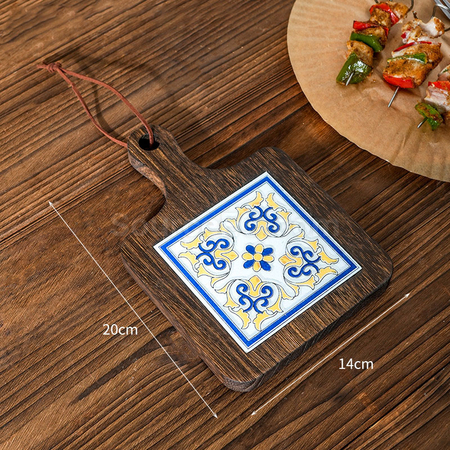 Customization Ceramic solid wood cup Coaster Promotional Products