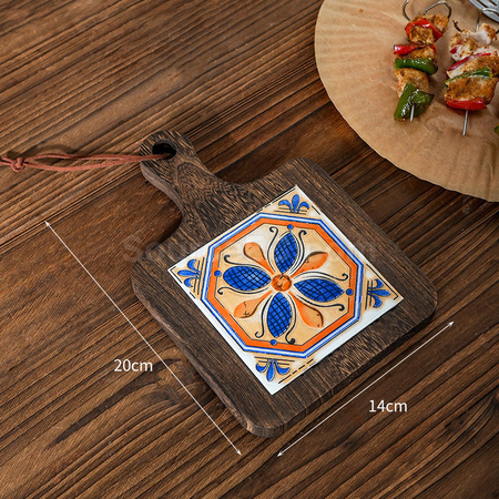 Customization Ceramic solid wood cup Coaster Promotional Products
