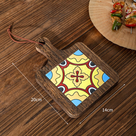 Customization Ceramic solid wood cup Coaster Promotional Products