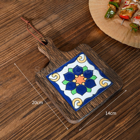 Customization Ceramic solid wood cup Coaster Promotional Products