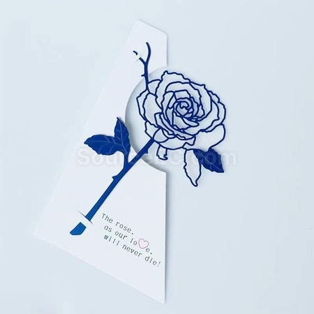 Customization Rose Metal Bookmark Promotional Products